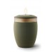 Ceramic Candle Holder Keepsake Urn (Velvet-like surface) – PALM GREEN